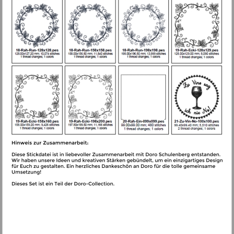 ED0018 – Stickdateien Weinliebe (Doro-Collection)