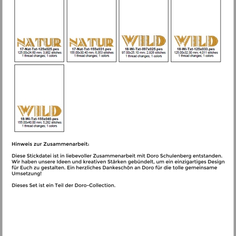 ED0022 – Stickdateien Steppenliebe (Doro-Collection)