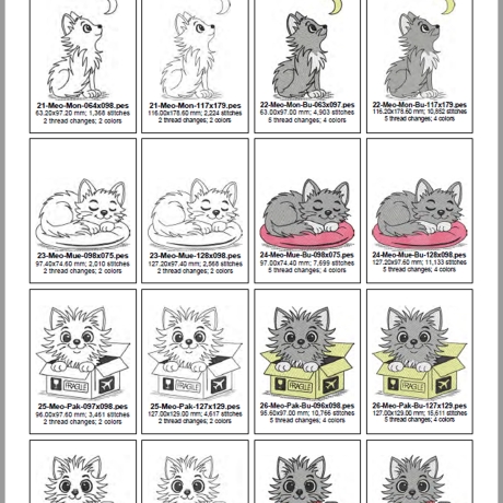 ED0026 – Stickdateien MeowsDay inkl. ITH - ab 10x10 Rahmen
