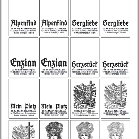 ED0030– Stickdateien Bergliebe (Doro-Collection)