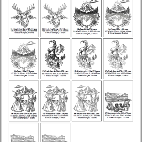 ED0030– Stickdateien Bergliebe (Doro-Collection)