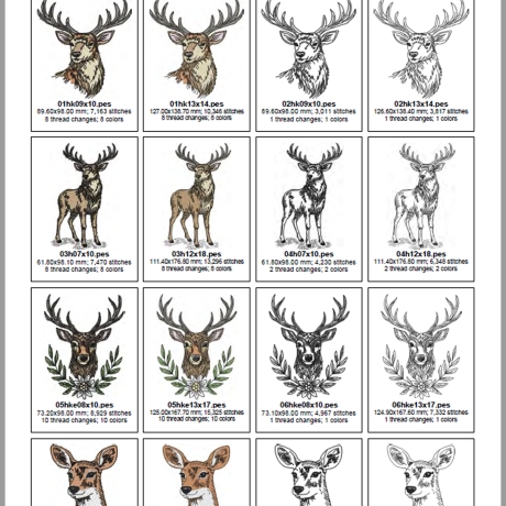ED0031– Stickdateien Hirsche & Rehe (Doro-Collection)
