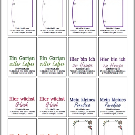 ED0038 – Stickdateien Gartenliebe (Doro-Collection)