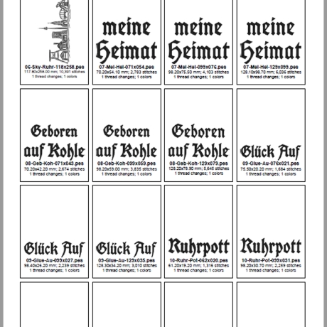ED0017 – Stickdateien Ruhrpott (Doro-Collection)