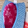 Gesteppte Boxy Tasche Blau Punkte | Futter Sterne | handgemacht