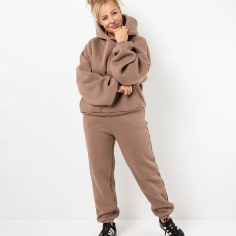 Oversized Jogginganzug / Jogger Braun | Einheitsgröße (M - 4XL)