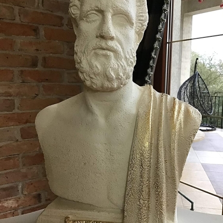 Schöne Büste des Hippokrates. 31 cm.