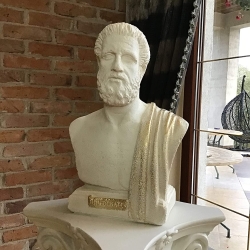 Schöne Büste des Hippokrates. 31 cm.