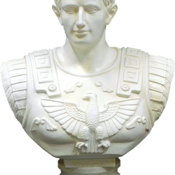 Schöne Büste des Augustus. 69 cm.
