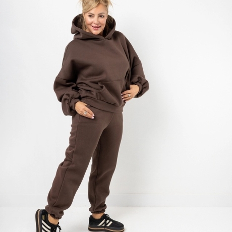 Oversized Jogginganzug / Jogger Braun | Einheitsgröße (M - 4XL)