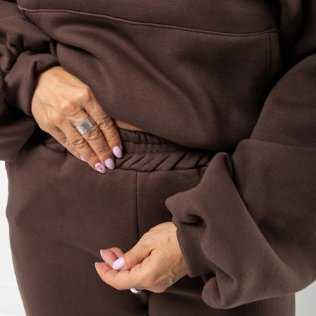 Oversized Jogginganzug / Jogger Braun | Einheitsgröße (M - 4XL)