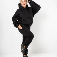 Oversized Jogginganzug / Jogger Schwarz | Einheitsgröße (M - 4XL)