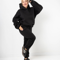 Oversized Jogginganzug / Jogger Schwarz | Einheitsgröße (M - 4XL)