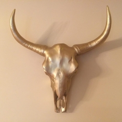 Schöne Wanddekoration - Büffelschädel. 63 cm.