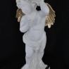 Schöne Figur, eine Engelssäule mit goldenen Flügeln. 82 cm.