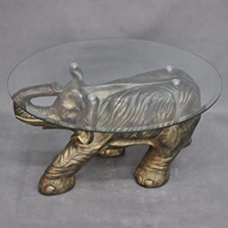 Tisch - Elefant mit Glas.