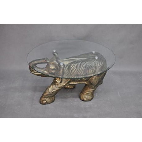 Tisch - Elefant mit Glas.