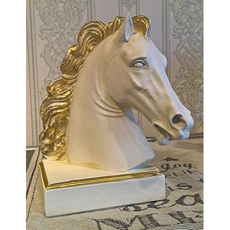 Figur eines Pferdekopfes. 19 cm.