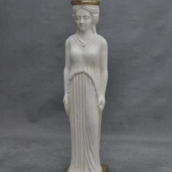 Schöne Säule in Form einer Frau. 98 cm.