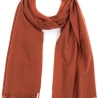 Damen-Herren-Kaschmir-Schal mit Fransen, 200x75, orange