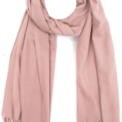 Damen-Baumwollschal mit Kaschmirwolle, 200x75 cm, altrosa