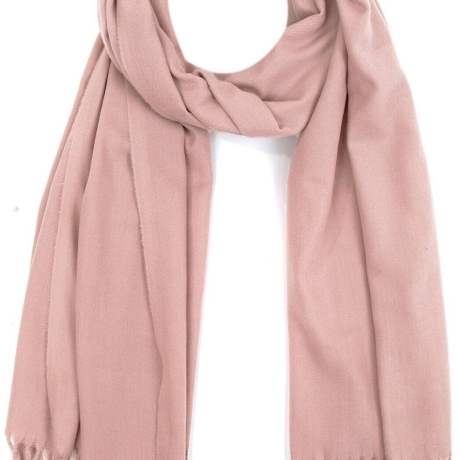 Damen-Baumwollschal mit Kaschmirwolle, 200x75 cm, altrosa