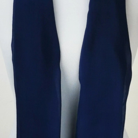 Sommer-Seidenschal 150 g leicht, dunkelblau, 180 x 95 cm