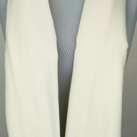 Damen-Herren-Kaschmir-Schal mit Fransen, 200x75, crème