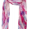 Leichter Ganzjahres-Schal mit Motiven, pink 2, 170 x 45 cm, neu