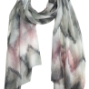 Leichter Ganzjahres-Schal mit Motiven, grau 2, 170 x 45 cm, neu
