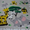 Krabbeldecke Afrika-Tiere, Patchwork, Kuscheldecke
