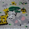 Krabbeldecke Afrika-Tiere, Patchwork, Kuscheldecke