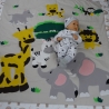 Krabbeldecke Afrika-Tiere, Patchwork, Kuscheldecke