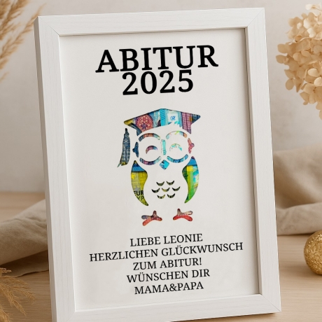 Personalisiertes Abitur Geldgeschenk für Jungen und Mädchen