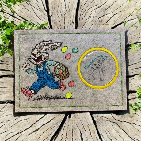 Einzeldatei rennender Hase - Größe: 9.93x10.38 cm