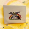 Engel 01 mit Hund und Regenbogen - 19.46 x 12.96 cm