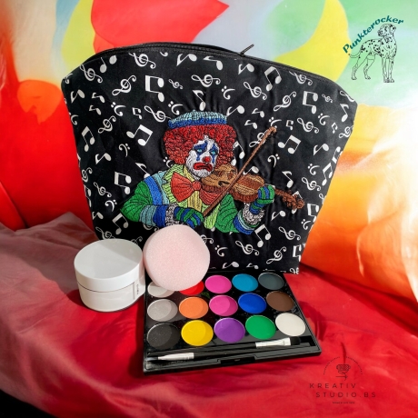 trauriger Geiger Clown -  Größe 19,8 x 12,6 cm