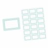 72 Blanko Etiketten mint Punkte Retro - 64 x 45 mm