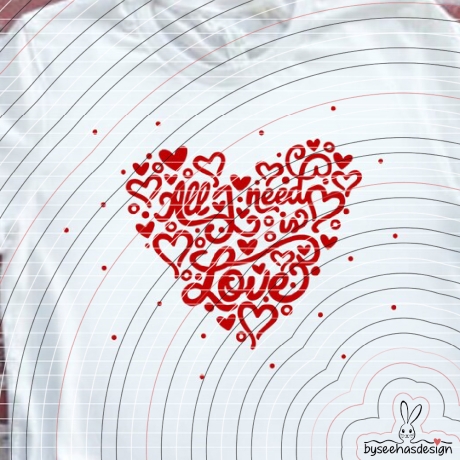 All I need is Love Plotterdatei SVG DXF 