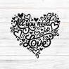All You need is Love Plotterdatei SVG DXF FCM