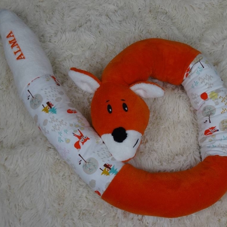 Bettschlange Fuchs, Puckschnecke, Bettrolle, Wickeltischrolle