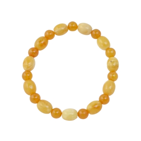 Baltischer Bernstein Armband – Naturstein Boho Schmuck