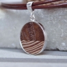 Kettenanhänger Holz – Eiche & Pitch Pine in 925 Silber