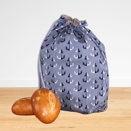 Brotbeutel/Brötchentüte/upcycling Leinenbeutel/Stofftasche