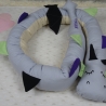 Bettschlange Drache, Puckschnecke, Bettrolle, Wickeltischrolle
