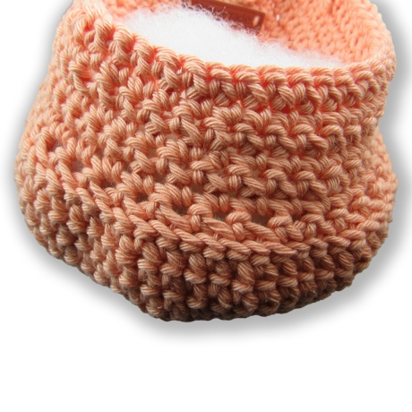 3 Hängekörbe Apricot, Mint & Pastellgelb - 100 % Baumwolle