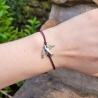 Makramee Armband Taube – Symbol Schmuck, verstellbar