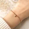 Armband mit Herz aus Hämatit in Roségold – Persönliches Geschenk