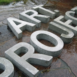 Buchstaben aus BETON 24 cm Gestaltung indoor outdoor frostsicher