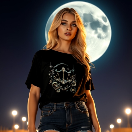 Neu Stickdatei Sternzeichen Waage LunaChild Zodiak